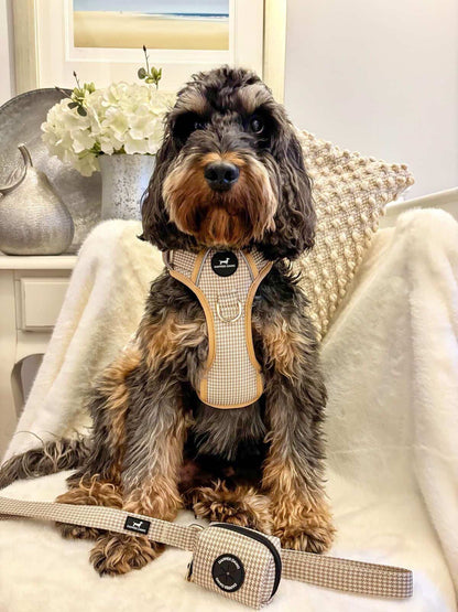 Harness - Beige & Bone Houndstooth