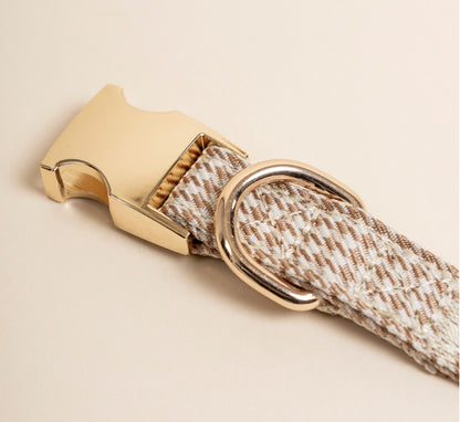 Collar - Beige & Bone Houndstooth