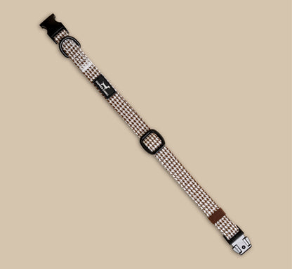 Collar - Espresso Houndstooth