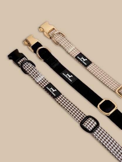 Collar - Espresso Houndstooth