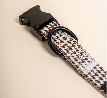 Collar - Espresso Houndstooth
