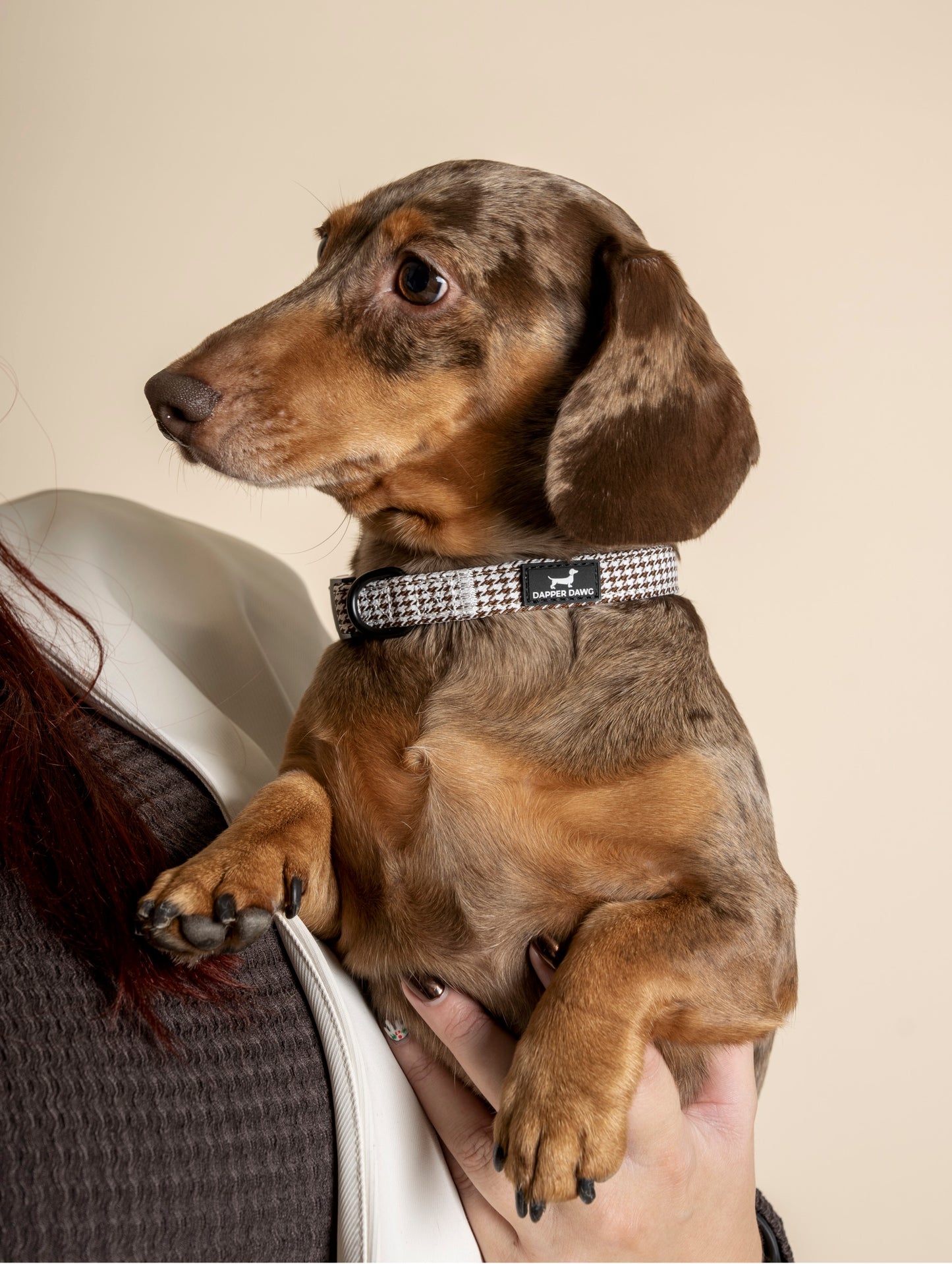 Collar - Espresso Houndstooth