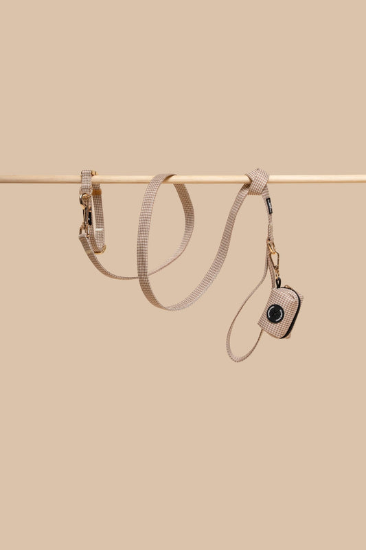 The Dapper Collar Bundle - Beige & Bone Houndstooth