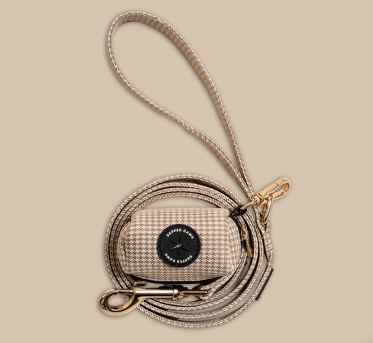 Lead - Beige & Bone Houndstooth