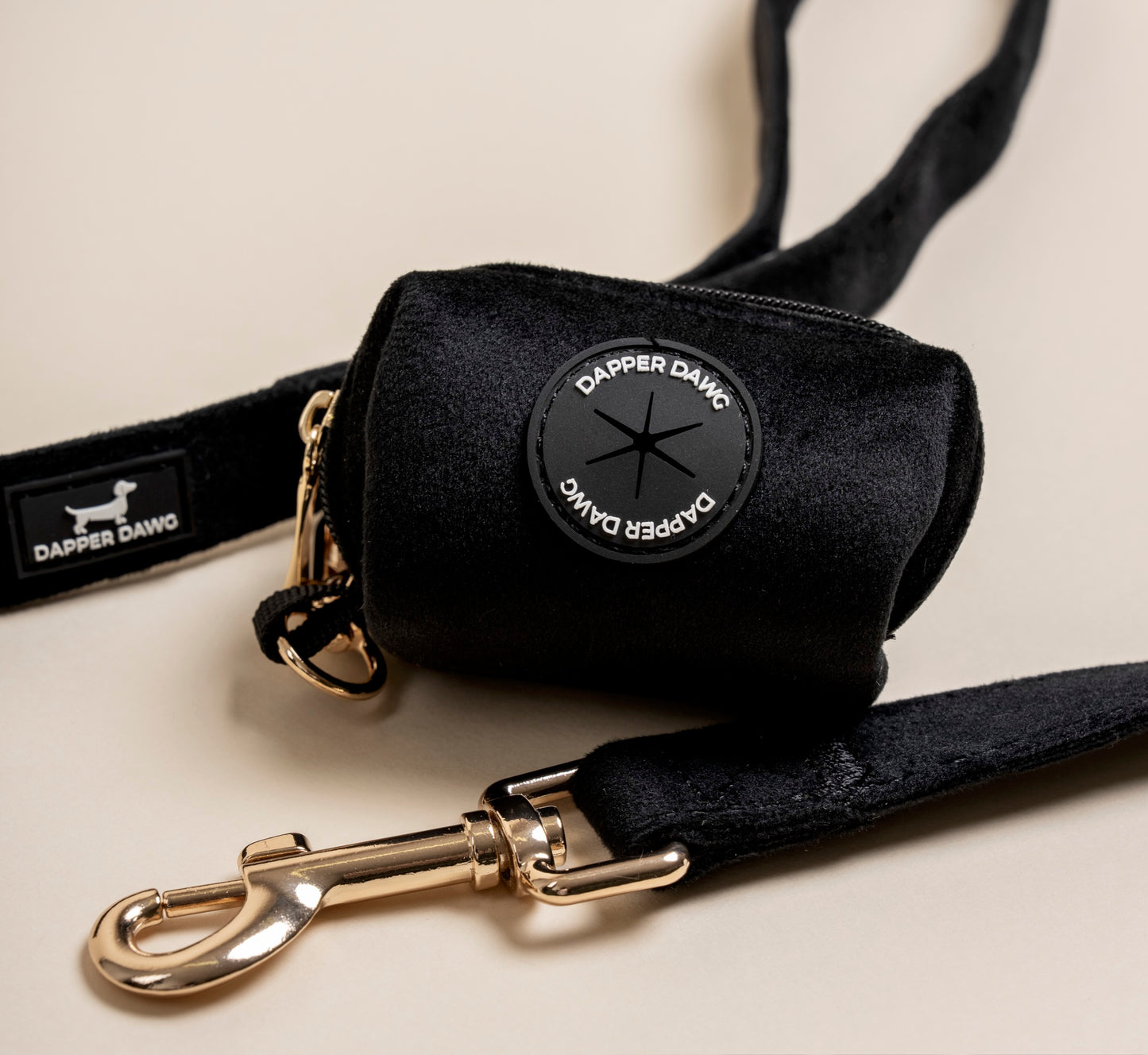 Poo Bag Holder - Midnight Black Velvet