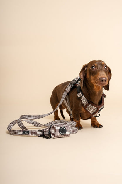 The Dapper Harness Bundle - Espresso Houndstooth